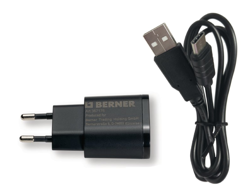 Berner 367176 412564 Nabíječka 1A + kabel USB C