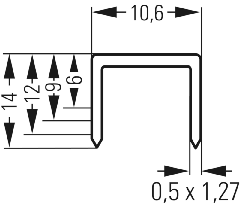 Berner 102250 Spona typ B-V 10,6 x 6 mm pozinkované, 7100ks