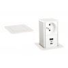 výsuvná elektrická zásuvka STRONG PowerUp zásuvka, 1x230V, USB A/C nabíjecí do desky stolu