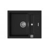 StrongSinks S3 Dřez granit Vardar 615, 615x500 mm, s odkapem a vanič. černý