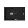 StrongSinks S3 Dřez granit Vardar 780, 780x500 mm, s odkapem a vaničkou,černý