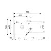 StrongSinks S3 Dřez granit ZALA 860, rozměr 860 x 500 mm, s odkapem, černý