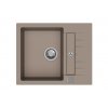 StrongSinks S3 Dřez granit Vardar 615, 615x500 mm, s odkapem a vanič., hnědý