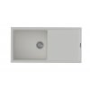 StrongSinks S3 Dřez granit Labe 1000, rozměr 1000 x 500 mm, s odkapem, bílý