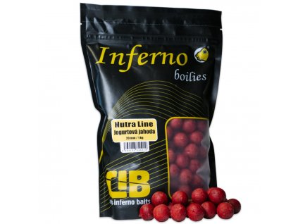 CARP INFERNO BOILIES NUTRA LINE - JOGURTOWA TRUSKAWKA 24 mm 1 kg