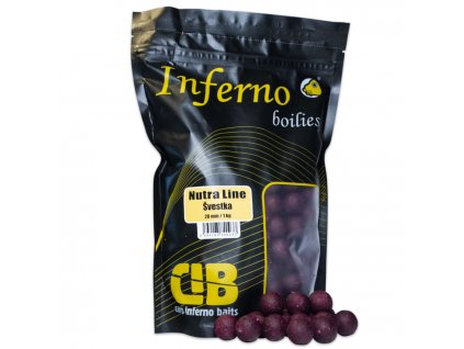 CARP INFERNO BOILIES NUTRA LINE - ŚLIWKA 20 mm 1 kg