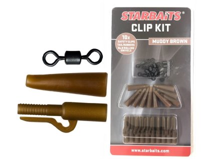 Strabaits Clip Kit Set závěs na olovo (10ks) hnědá
