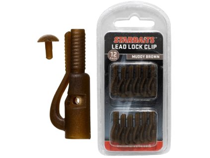 Starbaits Lead Lock Clip hnědá (závěsky) 12ks