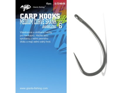 GIANTS FISHING BARBLESS MEDIUM CURVE SHANK 10KS