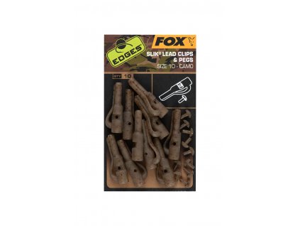 cac809 fox edges slik lead clip and pegs with insert