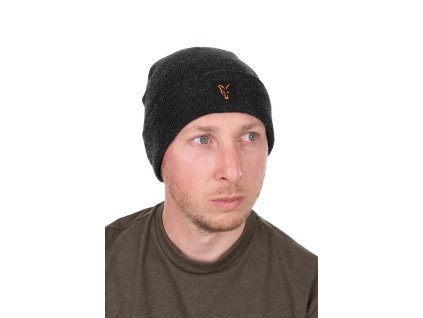 chh038 fox collection beanie black and orange main 1