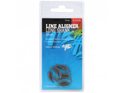 GIANTS FISHING LINE ALIGNER LONG SHANK LARGE BROWN (HOOK 2-6) 10KS