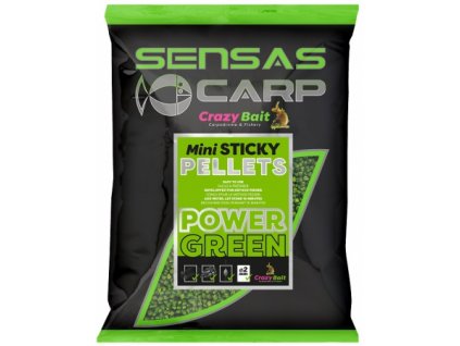 Sensas Pellets Mini Sticky Green (garlic) 700g