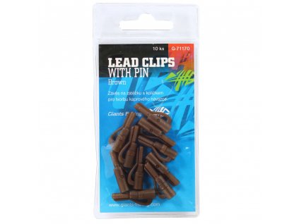 GIANTS FISHING LEAD CLIP WITH PIN BROWN/10KS