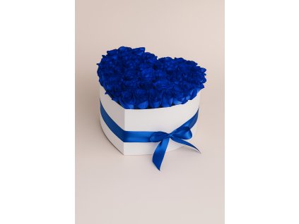 Modré růže v boxu