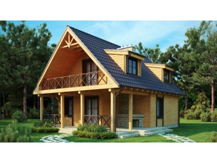 Chata podkrovná 8 x 8,8