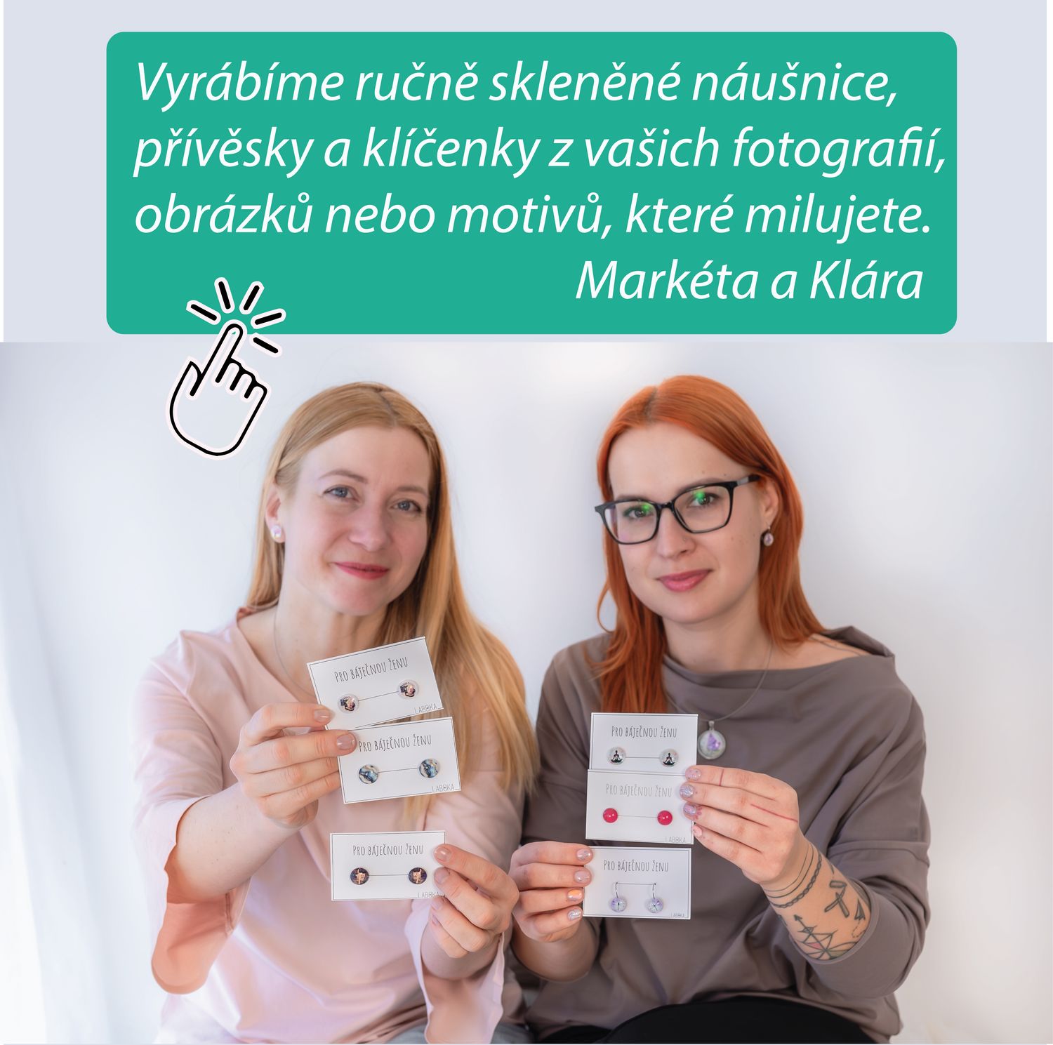 Šperky z fotky nebo motivy, které milují ženy sport květiny barvy