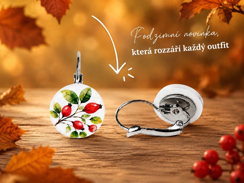 Podzimní náušnice se šípky Laboka
