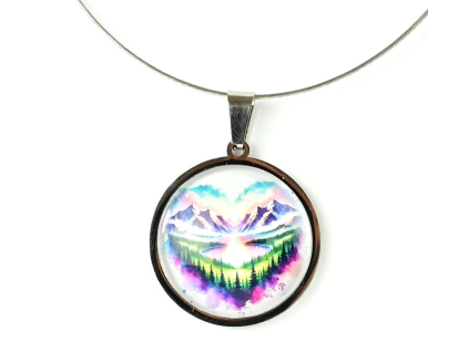 Hory v srdci náhrdelník