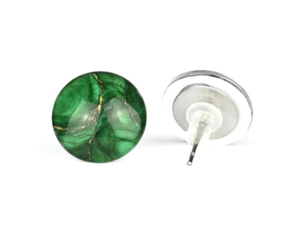 11182 4 11182 4 smaragdovy mramor sklenene nausnice pecky