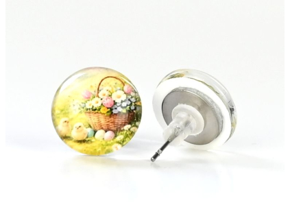 Jaro skleněné náušnice pecky