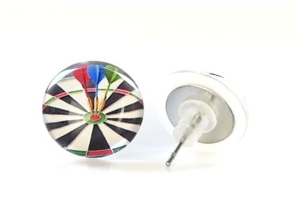 Šipky skleněné náušnice pecky