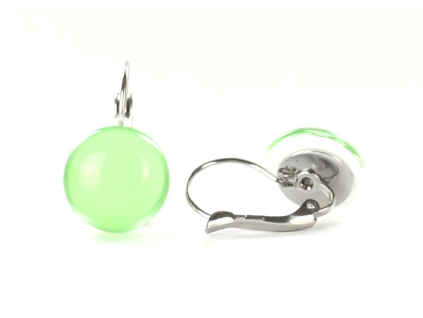 Jarní zelené náušnice VISACÍ