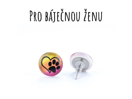 Tlapka v srdci barevná