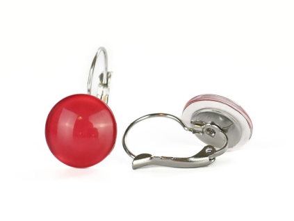 Červené náušnice VISACÍ