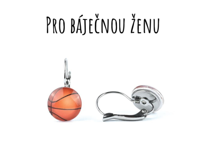 Basketbalový míč visací náušnice