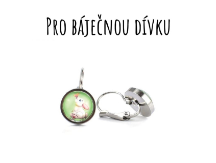 Zajíček - dětské náušnice VISACÍ