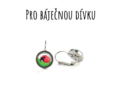 Beruška - dětské náušnice VISACÍ