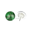 Smaragdový mramor skleněné náušnice pecky