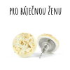 Třpytivé gold náušnice pecky