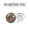 Zvířecí motiv leopard skleněné náušnice pecky