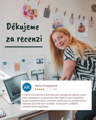 Děkujeme, že si uděláte čas a napíšete nám svou recenzi. Moc to pro nás znamená! Krásný den přejeme z Laboky!