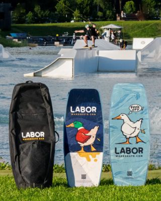 🦆😉Ain't no wakepark without ducks🌊❤️ #laborwakeskate #wakeskatebag #wakeskatebags #laborwakeskatebag #wakeskate #wsk8...