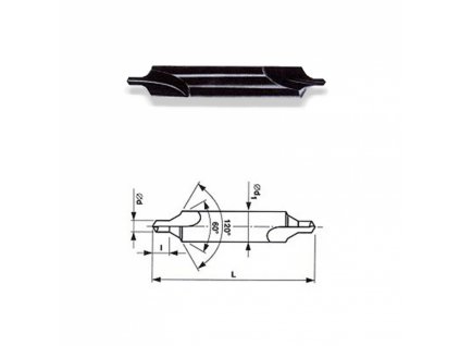 Vrták 2mm HSS středící 60° - 221112