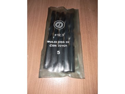 Vrták 12,3mm HSS, 5ks