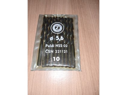 Vrták 5,6mm HSS, 10ks