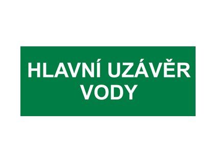 hlavní uzávěr vody