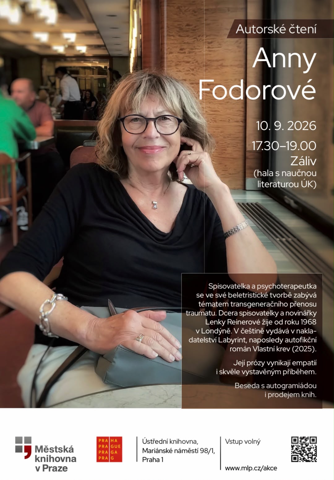 Autorské čtení Anny Fodorové