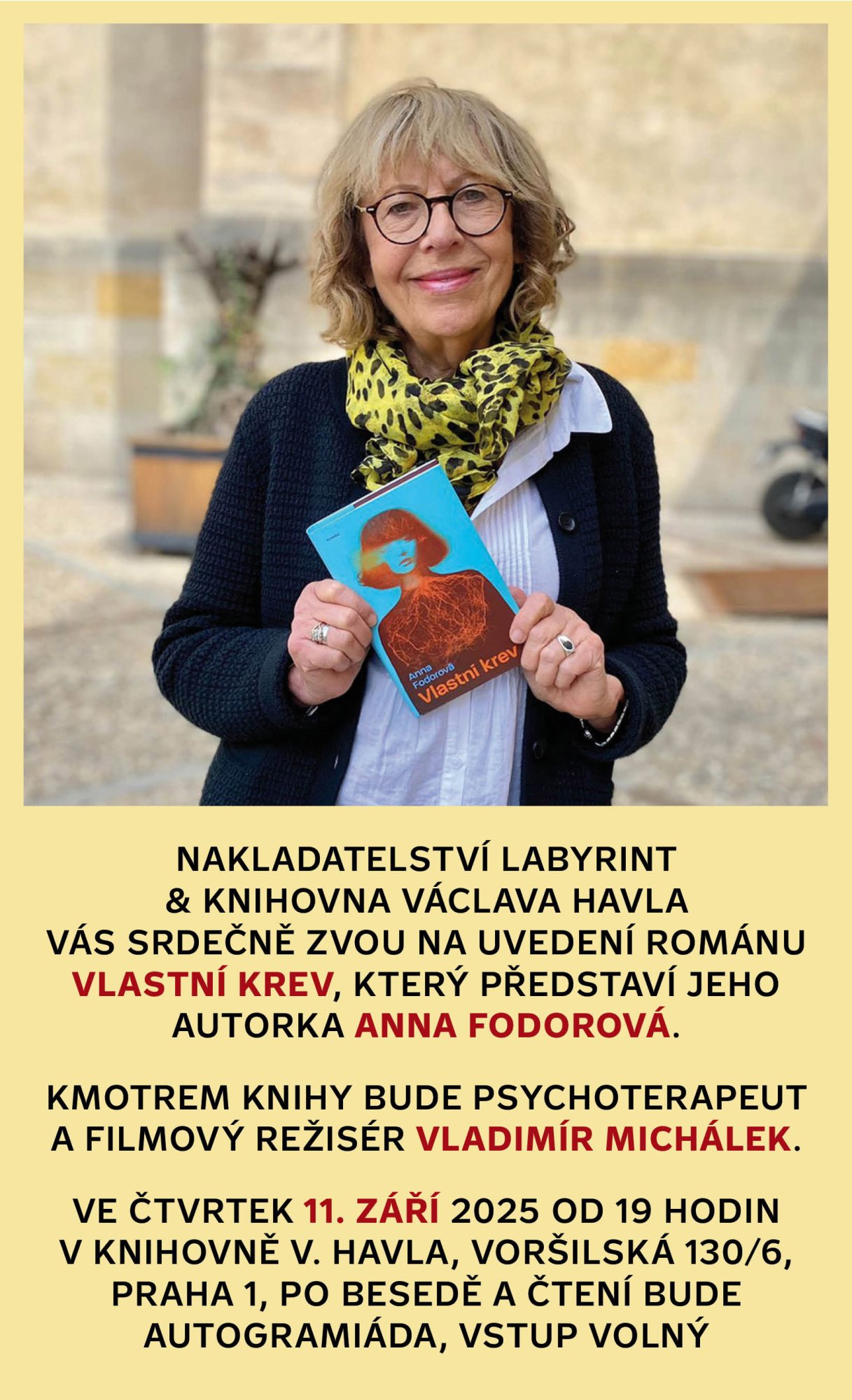 Uvedení románu Anny Fodorové Vlastní krev