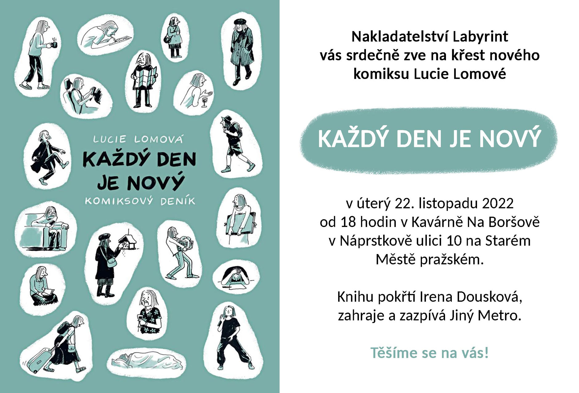 Křest knihy - Každý den je nový (22. 11. 2022)