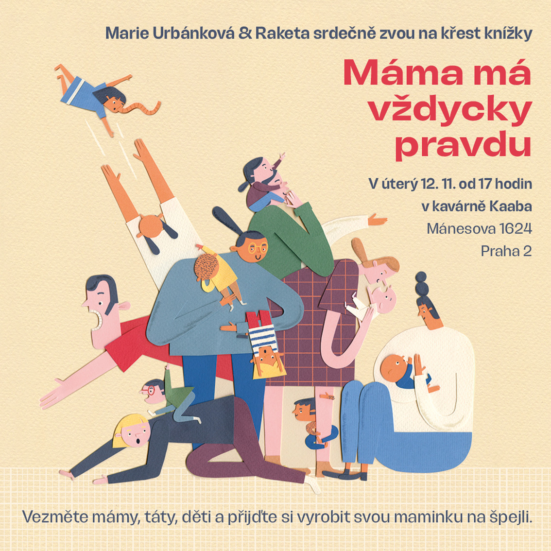 Křest knížky Máma má vždycky pravdu / 12.11. od 17 hod.
