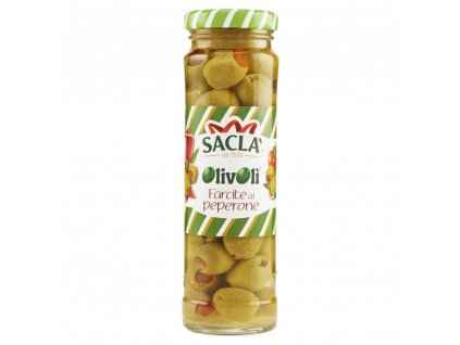 Saclà Olivoli olivy plněné paprikou 140 g