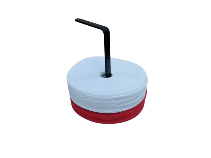 znacka na podlahu kruh sada 24 ks bilo cervena 2