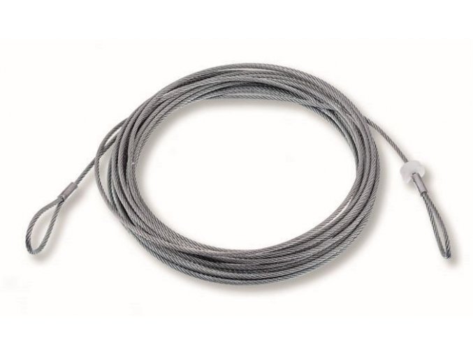 ocelove napinaci lano potazene pvc 4 5 mm, delka 13,20 m se 2 oky