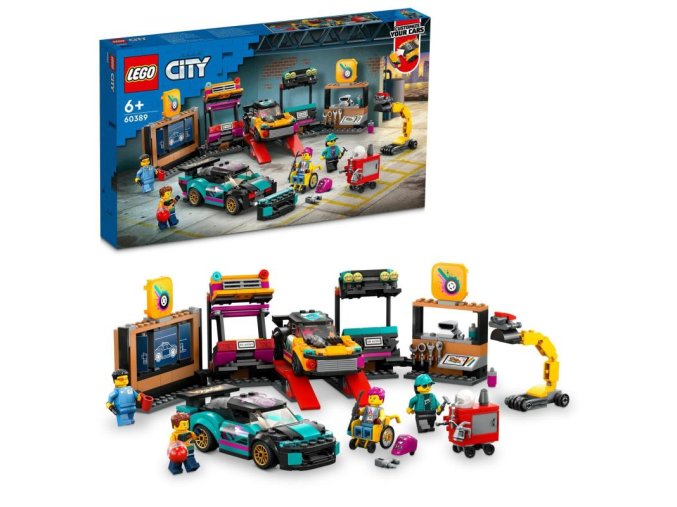 lego city tuningova autodilna