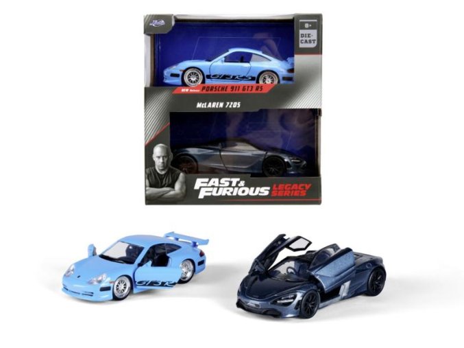 rychle a zbesile twin pack brianovo porsche a shaws mclaren